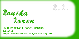 monika koren business card