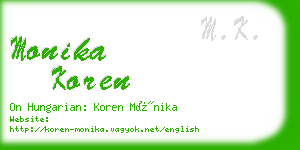 monika koren business card